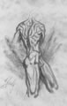 Michael Hensley Drawings, Male Form 55